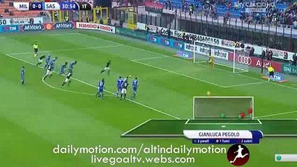 Milan 1-0 Sassuolo Half Time Goals & Highlights - Serie A 25.10.2015 HD