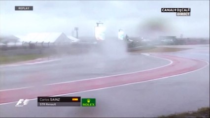 FORMULA 1 CRASH SAINZ AUSTIN USA 2015 HD RED FLAG