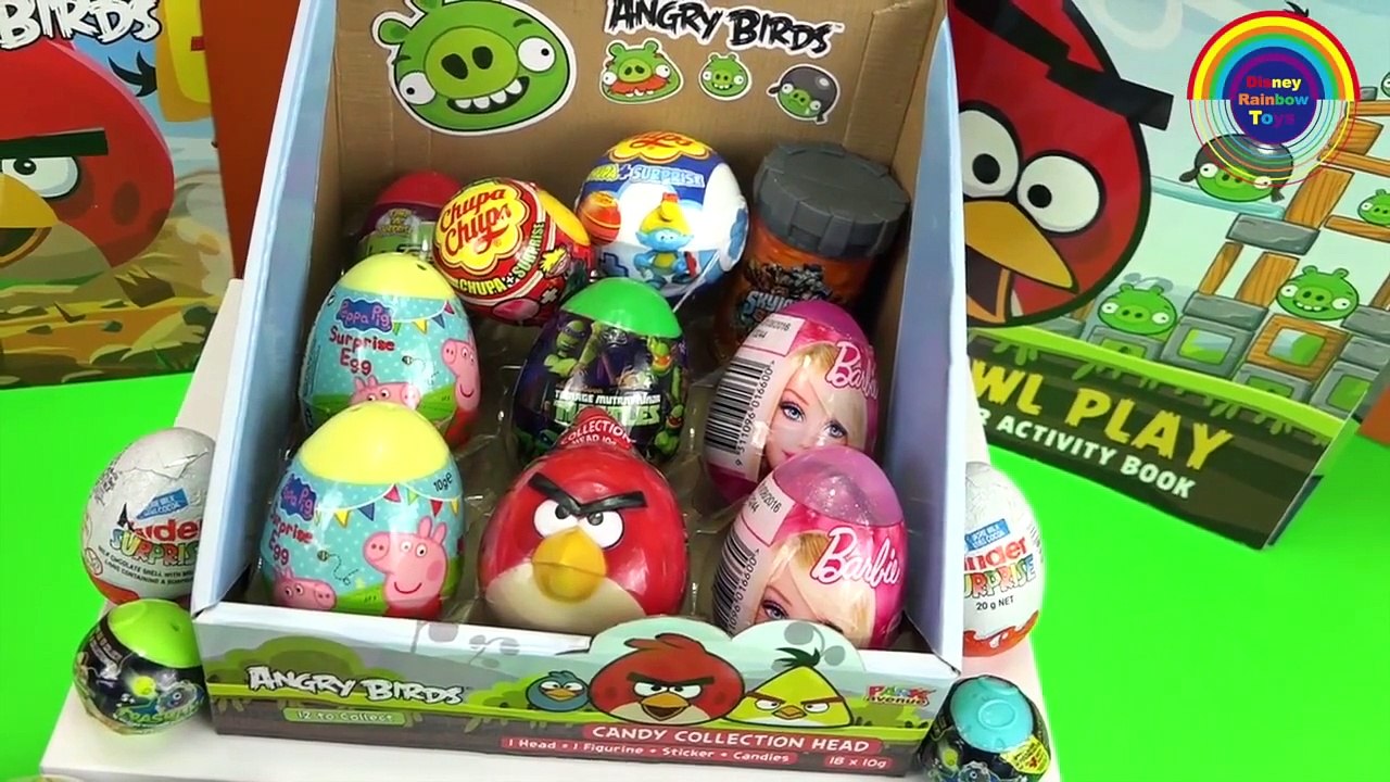 Surprise Eggs Toys Kinder Disney Princess Barbie Glitzi Globes Smurfs Spiderman Chupa Chup