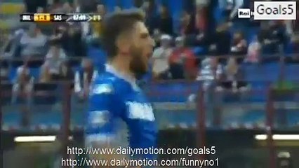 Domenico Berardi Goal AC Milan 1 - 1 Sassuolo Serie A 25-10-2015
