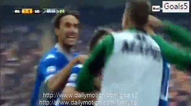 Domenico Berardi Goal AC Milan 1 - 1 Sassuolo Serie A 25-10-2015