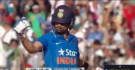 Reaction of Anushka Sharma When Virat Kohli Hit Six and Then Out