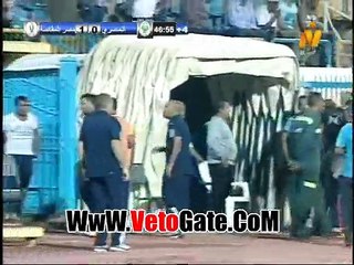 "طرد"حسام حسن بمباراه المصرى والمقاصه يتسبب بأزمة