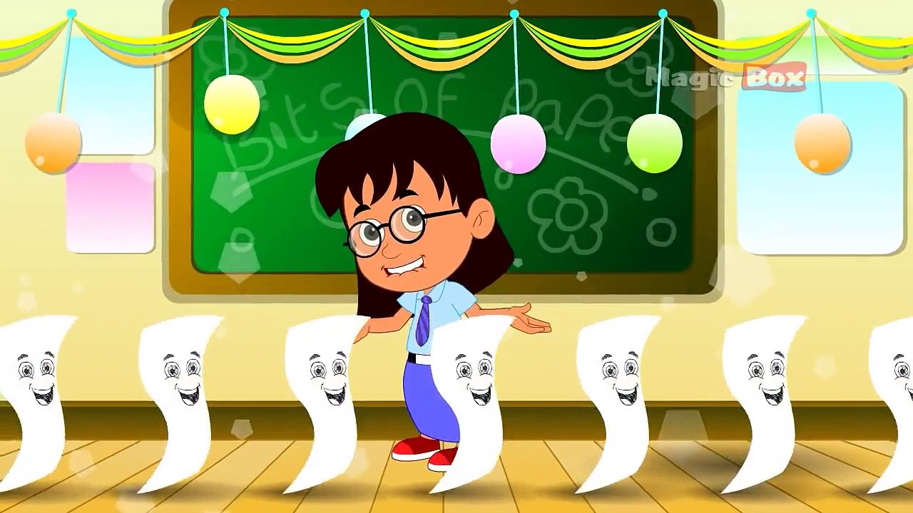 Bits Of Paper English Nursery Rhymes Cartoon/Animated Rhymes For Kids