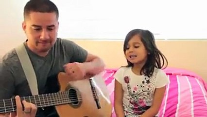 (1) Father & Daughter Singing Together -)