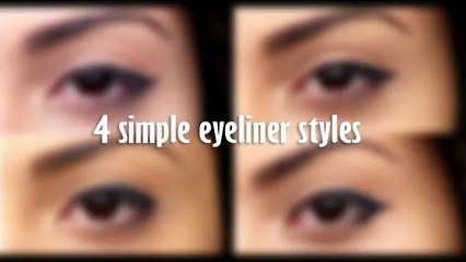 4 Simple Eyeliner Styles  Tutorial