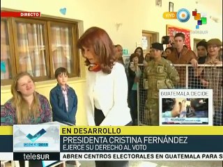 Cristina Fernández ejerció su derecho al voto