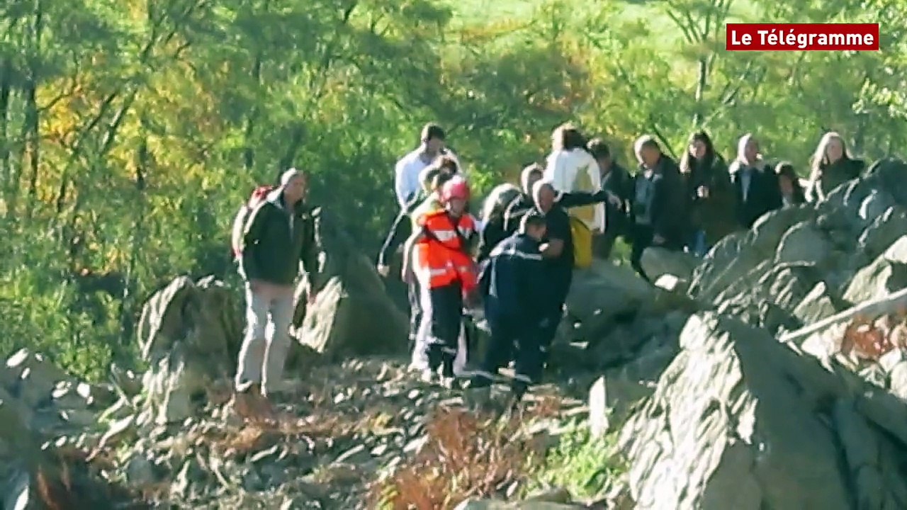 Lac de Guerlédan. Une femme se blesse à la jambe