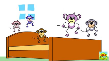 Five Little Monkeys | Nursery Rhymes | Popular Nursery Rhymes by KidsCamp