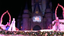 Frozen Holiday Wish castle lighting show debut Elsa, Anna, Olaf, Kristoff at Walt Disney W