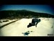 Great back-flip snowboard trick from board to board