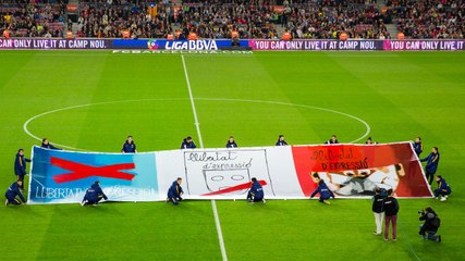 Event at Camp Nou in support of freedom of expression
