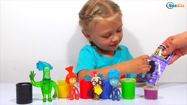 ✔ Фиксики и девочка Ярослава учат цвета вместе с Лизунами в Фиксилаборатории. Игрушки для детей ✔
