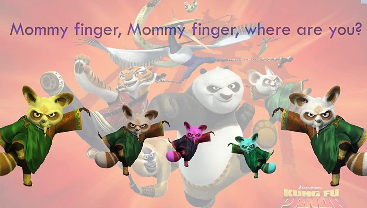 Kung Fu Panda Finger Family Song Daddy Finger Nursery Rhymes Wolf Po Ping Shifu Rhino Full