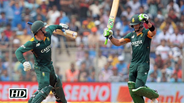 IND v SA 5th ODI South Africa 438-4 De Villiers Du Plessis and De Kock score Tons