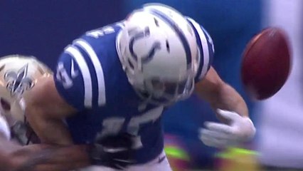 Saints recover Colts Hau'oli Kikaha's fumbled ball