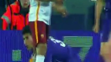 Mohammed Salah red card ¦ Fiorentina vs AS Roma ¦ Serie A 2015