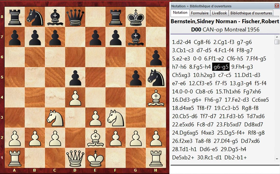 Bernstein sidney Norman Vs Fischer Montreal 1956 0 1