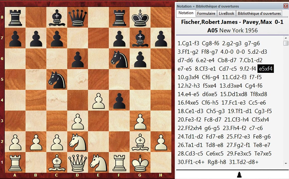 14 Fischer Vs Pavey Max New York 1956 0 1