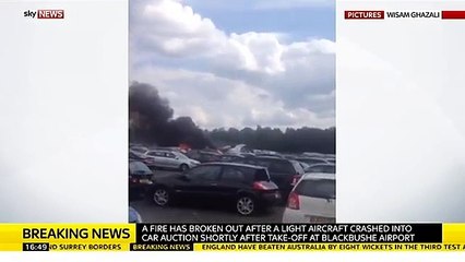 Plane Crashes Into Hampshire Car Auction