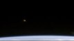 UFO Sighting with Orange Lights above Earths Surface (ISS) - FindingUFO