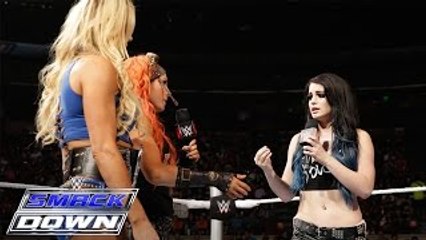 Team Bella interrupts Paige’s attempt to explain herself to Team PCB: SmackDown, October