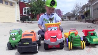 Toy Truck Videos for Children Toy Dump Truck, Garbage Truck, Tow Truck and Tractors for Ki