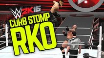 WWE 2K16 - CURB STOMP INTO RKO!! HOLY SH*T!! (WWE 2K16 New Gameplay!)