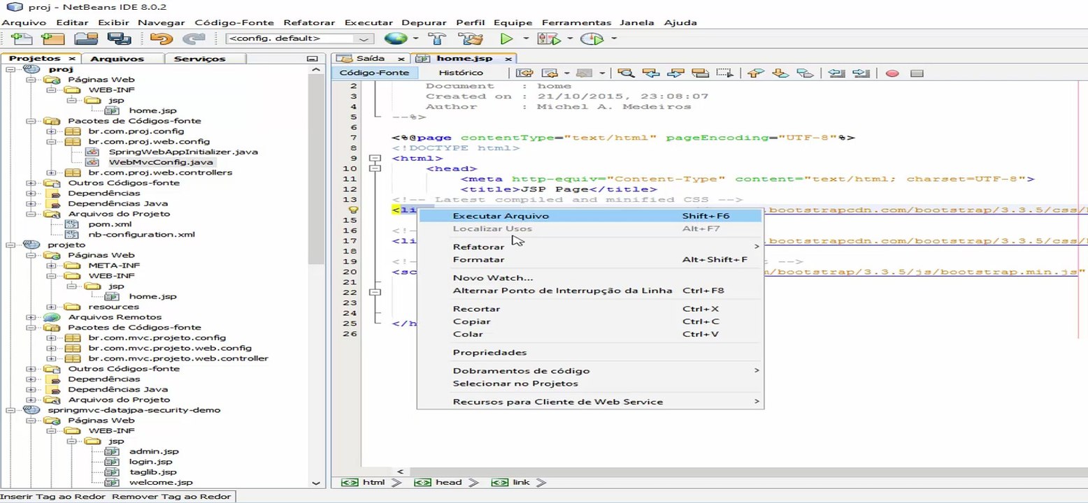 Adicionando AngularJS e Bootstrap no Projeto Sp...