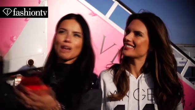 Adriana Lima & Alessandra Ambrosio Boarding the Angels Jet