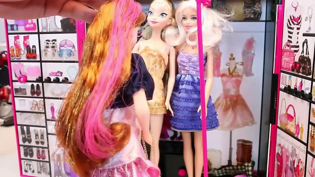 Disney Princess Frozen Elsa Anna Barbie Dress up Dolls Toys Kinder surprise with wheels on