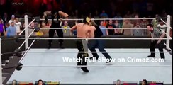 WWE RAW 7-1-15 Roman Reigns & Dean Ambrose vs Seth Rollins & Brock Lesnar Match