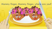 Ice Cream With Waffle Cone Pieces Finger Family Song Daddy Finger Nursery Rhymes Chocolate
