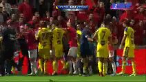 Fight between football player and a football fan in the derby of Tel Aviv -