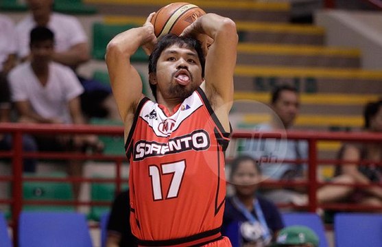 Manny Pacquiao Sinks his First Field Goal vs Chris Tiu