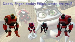 Crazy Frog Finger Family Song Daddy Finger Nursery Rhymes Robot Full animated cartoon engl