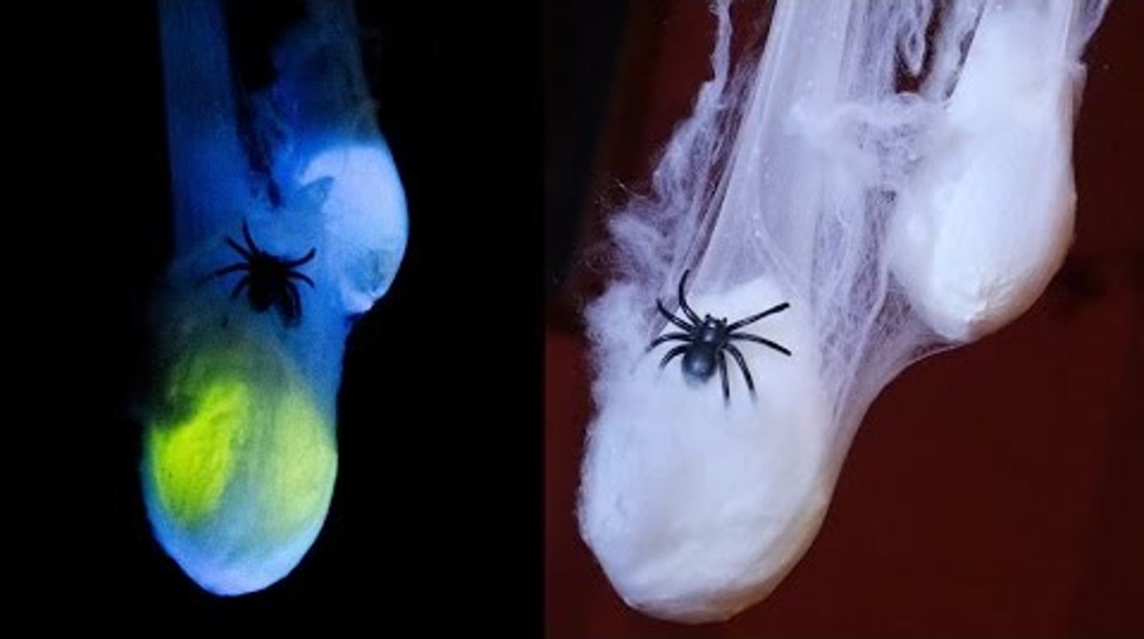 Oeufs d'araignée fluorescents [TUTO HALLOWEEN]