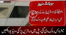 Metro bus service suspended in Rwp-Isb after cracks on bridge due to earthquake