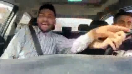 zaid ali driving with brown dad