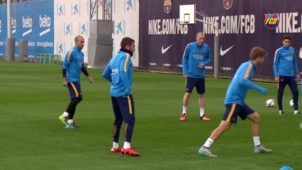 FC Barcelona training sessions- Recovery session to prepare for Copa del Rey