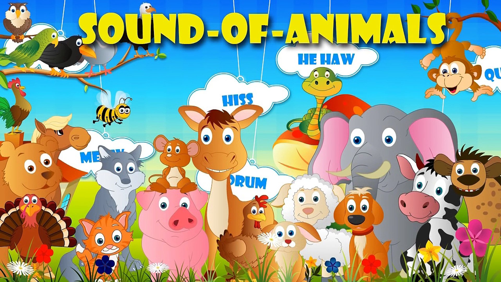 Sounds of Animals Song | Children Nursery Rhymes - Dailymotion Video