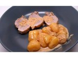 Recette de filet mignon de porc au maroilles, champignons et pommes de terre (Cookeo)