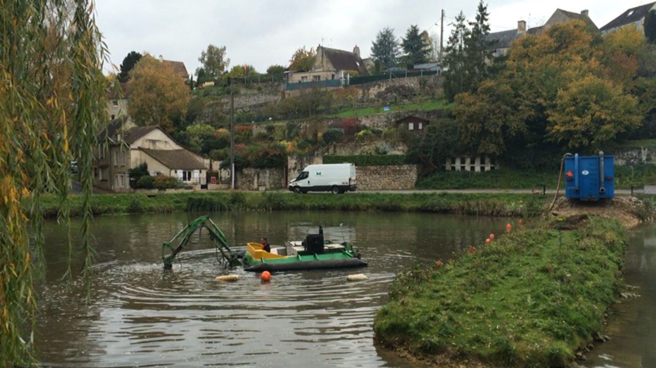 Curage du plan d'eau