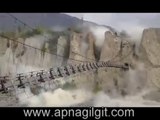 Daniyor bridge during earthquake in Gilgit Baltistan at 26 Oct 2015, Some live scense
