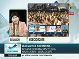 Murillo: Elección argentina cuestiona a gobiernos progresistas