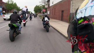 Motorcycle Stunts Splitting Traffic In Wheelie HD Ride Of The Century ROC Hood Ride 2012 B