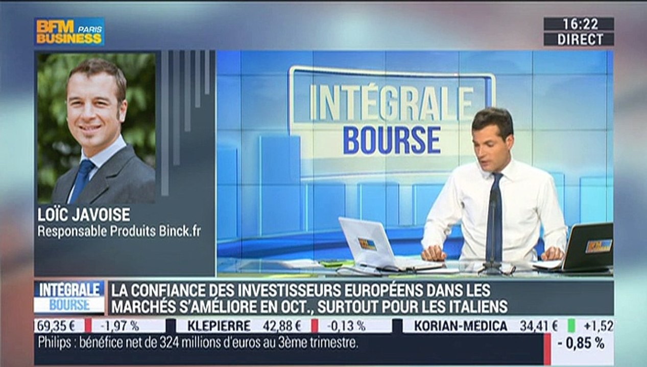Le baromètre mensuel de Binck.fr: la confiance des investisseurs européens s'améliore en octobre - 26/10