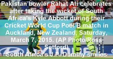WATCH Pakistan Vs South Africa Cricket Match Highlights ICC World Cup 2015 07-03-2015
