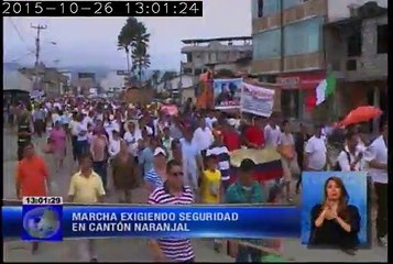 Habitantes de Naranjal demandan seguridad