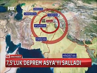 7,5'luk deprem Asya'yı böyle salladı sokaktaki insanlar ayakta duramadı